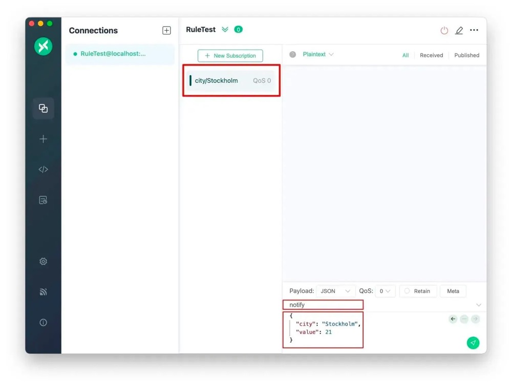 发布 MQTT 消息