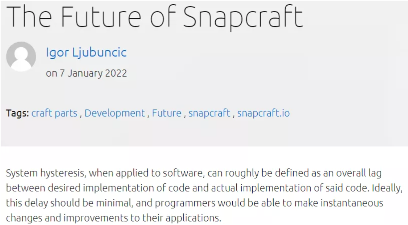 Canonical将彻底改革Snapcraft架构