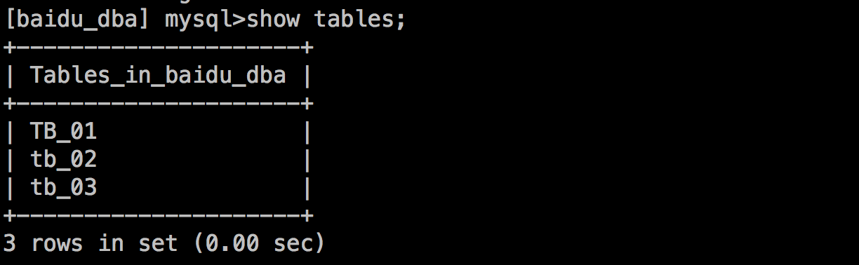  lower case table names RDS 