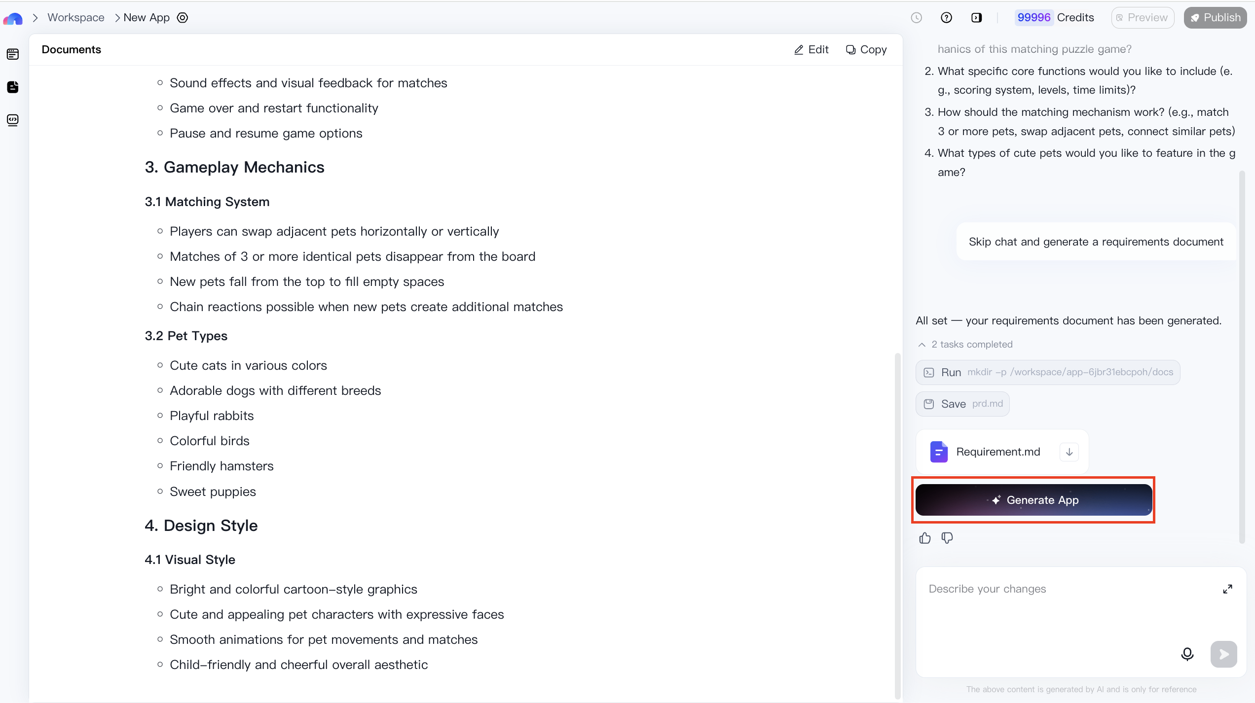 Application Generation Process