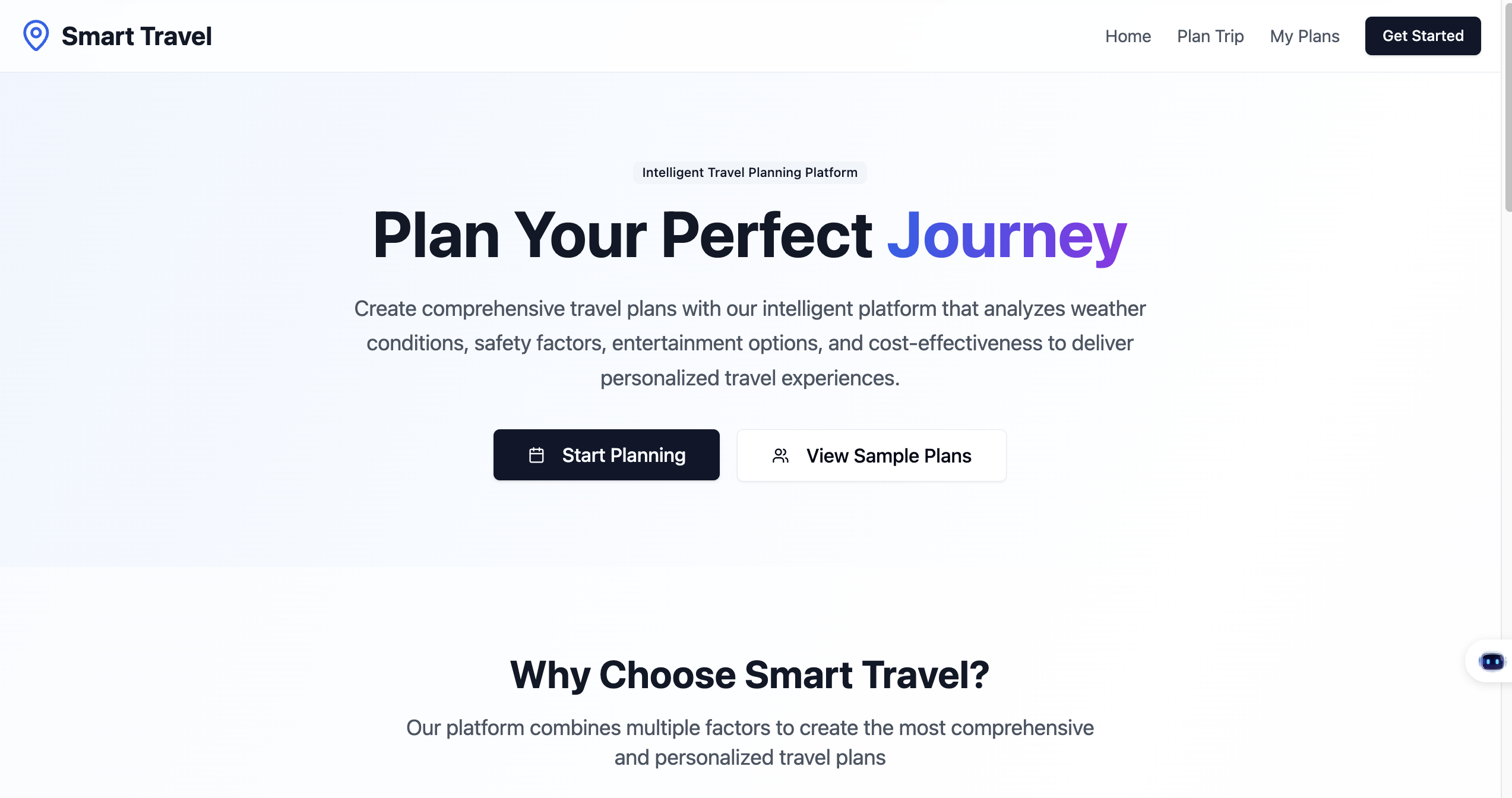 Travel Website Example