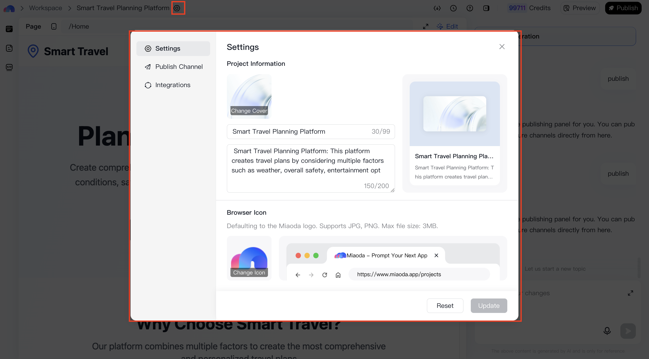 Edit Application Name