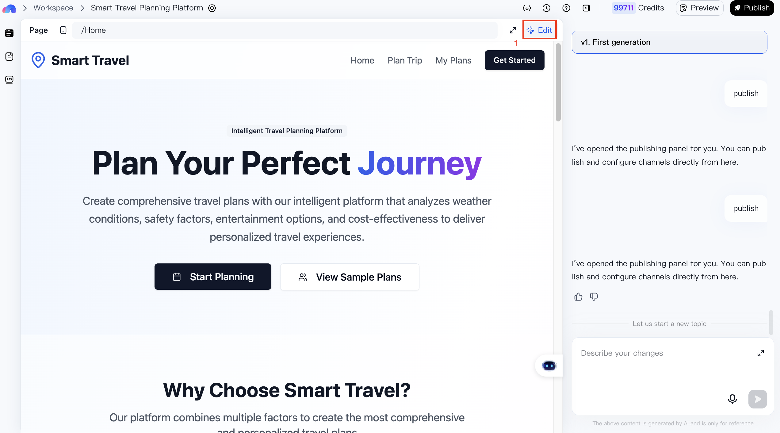 Edit Content Interface 1