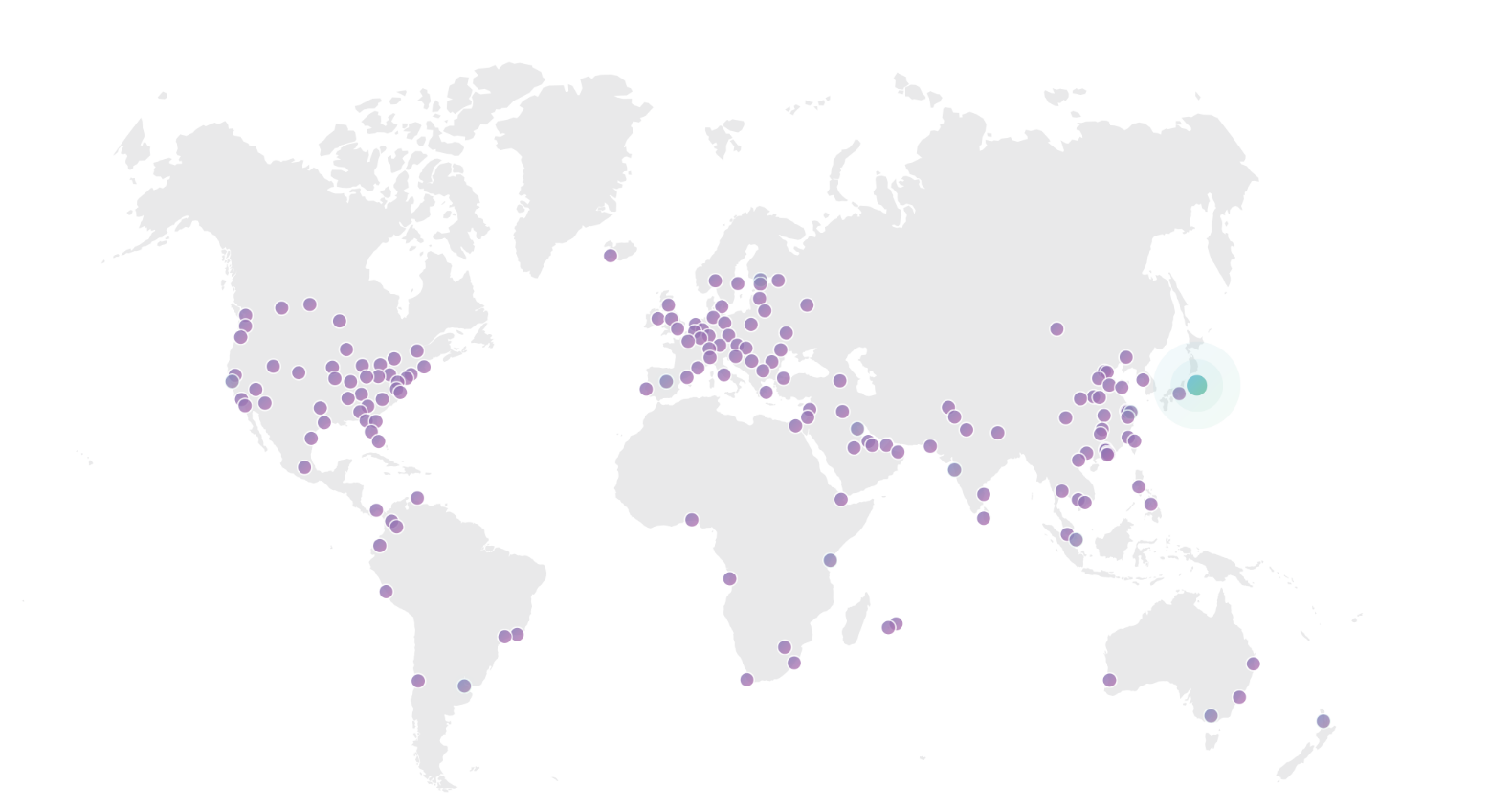 Distribution of CDN_Abroad nodes